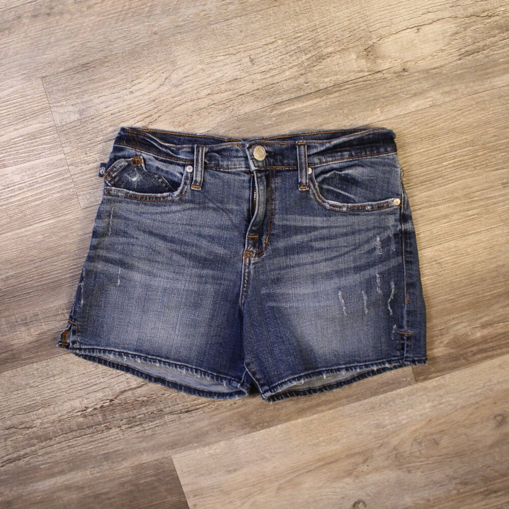 Rock & Republic Shorts Womens 8 Denim Mid Rise Distressed Casual Classic Jean